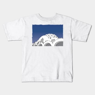 SANTORINI BLUE GALLERY Kids T-Shirt